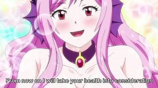 Хентай мультфильм, в котором вампирша жестко трахается с людьми в пилотку